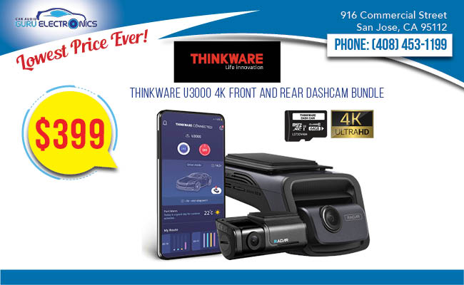 thumbnail image 2 of THINKWARE U3000 4K UHD Dash Cam - Front And Rear 2-Channel With STARVIS 2 & Night Vision 2 of 5
